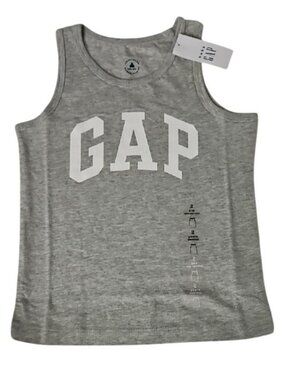 Baby Gap Logo Tank Top Size 2 Years New Gray Boy's Casual Summer Preppy